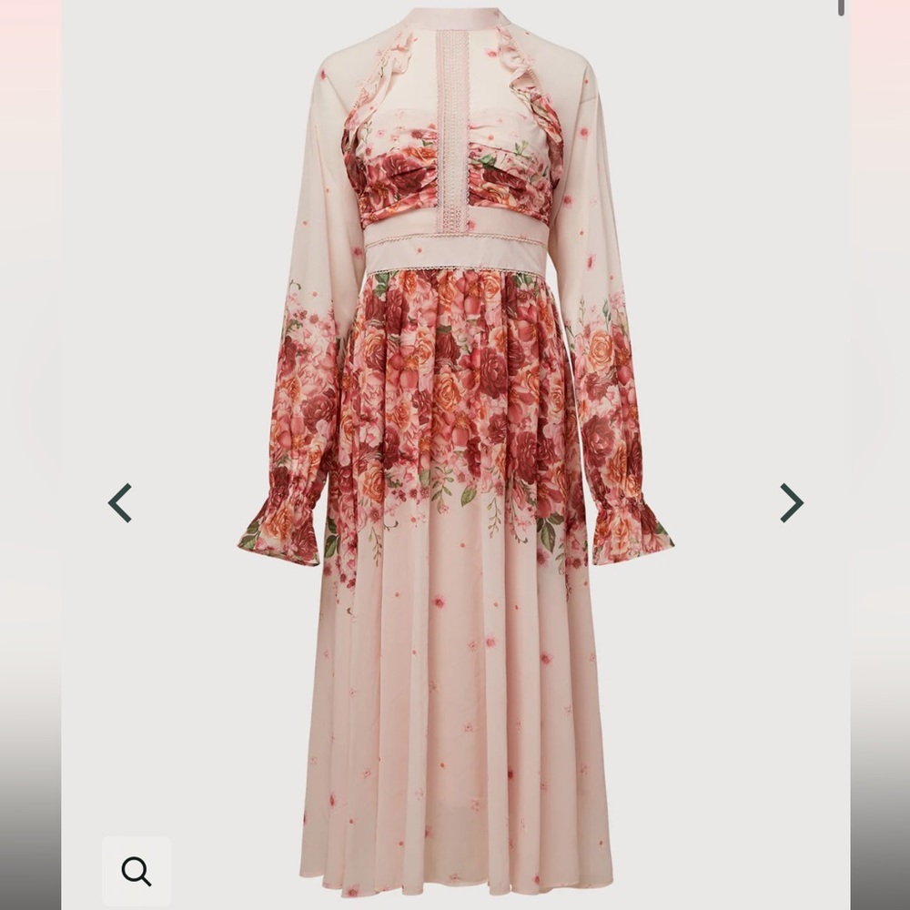 NWT Rachel Parcel Floral Midi Dress, Size 6